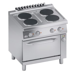 Aragaz electric profesional 4 ochiuri cu cuptor ATA C2ECU10FF