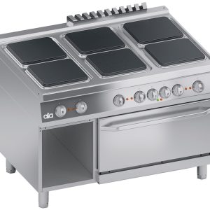 Aragaz electric profesional 6 ochiuri cu cuptor ATA K4ECUP15FF