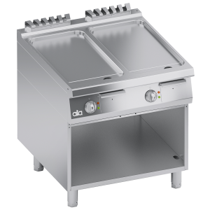ATA K4EFBP10VVL – fry-top electric coborât, placă netedă, 1 modul, cu suport