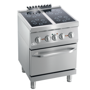 ATA K6EVC10FF – aragaz vitroceramic profesional, 4 zone, cu cuptor