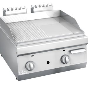 ATA K6GFR10TT – fry-top pe gaz, placă netedă și striată, de banc